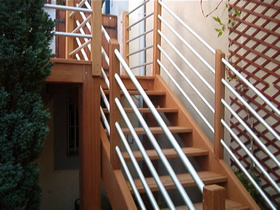 escalier iroko